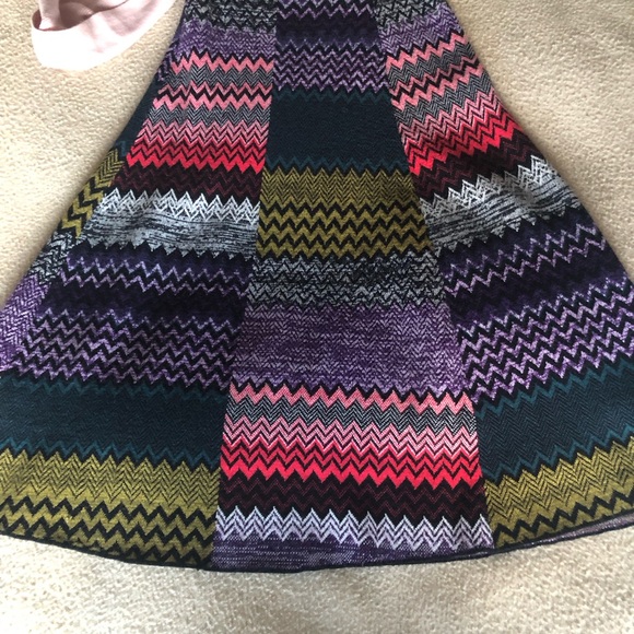 Anthropology Patchwork Knitted Midi Skirt - Picture 3 of 9